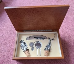 GOLFERS FOUR PIECE WINE SET
