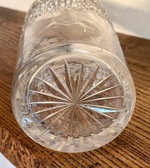 ABP Cut Crystal Whiskey Bottle-Strawberry, Diamond, Fan with Sterling Stopper