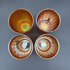 Northwood Marigold 5pc. Raspberry Carnival Glass Water Set