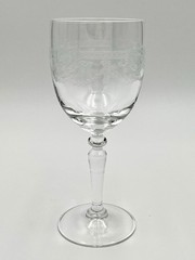 Set of 4 French Ornate Etched Crystal Goblets Cristal D’Arques Durand Dampierre