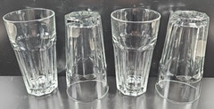 (4) Libbey Gibraltar Clear Iced Tea Glasses Set 22 Oz Tall Drinking Tumblers Lot