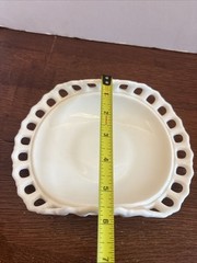 Fostoria #2675/11 – Randolph” oblong nappy – white milk glass