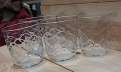 *SET OF 6* VINTAGE LIBBEY CLEAR CANCUN GLASS Juice/Whiskey 1980s Beauties