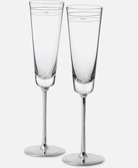 Lenox Kate Spade Darling Point Mr. and Mrs. 2-Piece Champagne Flute