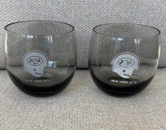 New York Jets Helmet NFL Smokey Vintage Football Drink Glasses (Lot Of 2)