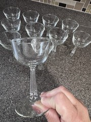 Set of 10 Vintage Libbey #3002 Pillar Stem Cocktail Glasses + 1 Spare