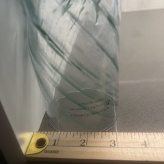 1 NEW-Arte Di Murano green swirls Tumblers by Alessandro Coppola 16oz