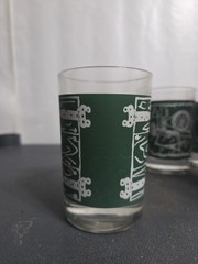 COLONIAL HOMESTEAD GREEN by Royal (USA): Set of 4: JUICE GLASSES, 4 oz, VTG
