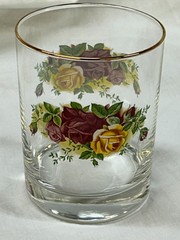Royal Albert Old Country Roses Lowball /Double Old Fashion Glass – 8 Available