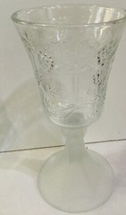 Vintage Tiara Exclusive Glass Lord’s Last Supper & Cross Wine Goblet