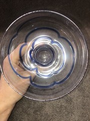 Pier One Stemless Swirl Line Margarita Glasses Set Of 2 Teal/cobalt Blue