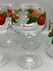 Franciscan Glassware 40 oz Pitcher and Four 12 oz Goblets Apple Pattern (1J)