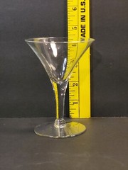 Set of 4 Mini Martini Glasses Approx 4 Inch Elegant Cocktail or Desert Stemware