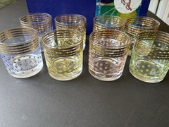 SET OF 8 FEDERAL GLASS MCM BEVERAGE GLASSES W/ORIGINAL BOX