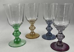Unbranded Blown Stemware Goblets Glasses Multi-Color Available Blue Yellow Green