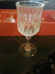 6 Longchamp 6cl 24% Lead Crystal Stemglasses Cristal d’Arques 4 1/2 High