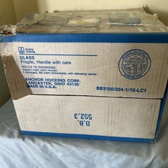 Anchor Hocking 18pc Beverage Set, Sapphire BB3100/324 Vintage w/box