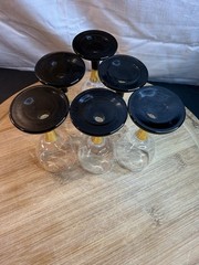 Vintage Rocco Bormioli Black Stem Cordial Wine Glasses Gold Accent Set Of 6