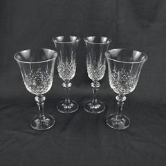 Bohemia Crystal-Crystalex MARQUIS Water Goblets & Fluted Champagnes, 2 of Each