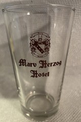 Marc Herzog Hotel Main Street Frankenmuth Michigan Glass Approx. 5 3/4“ Tall