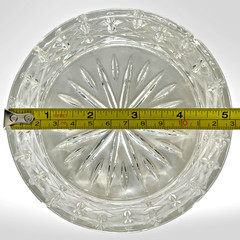 Crystal Wine Bottle Coaster Cut Crystal 5″ Gorham Lady Anne 1980s Czechia VTG
