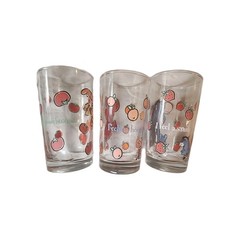 VINTAGE SET OF 3 WINNIE THE POOH ANCHOR HOCKING GLASSES 1970s 9OZ 4.5″ x 2.5″