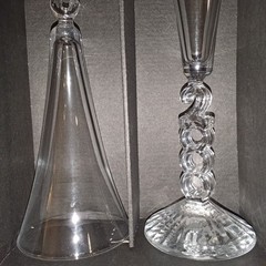 Vintage Cristal d’Arques France Millennium Champagne Flutes year 2000