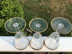 Tiffin Apollo Diana waters set of (4) 8oz 6 5/8“ tall