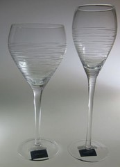 Mikasa Crystal Harmony Lot of 1 Water Goblet & 1 Champagne Flute Glass NEW