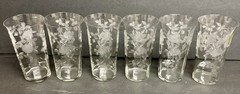 Set of 6 Roses By TIFFIN-FRANCISCAN Flat Tumbler