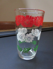 Vintage 1950s Hazel Atlas Kraft Swanky Swigs Juice Glasses Lot of 3