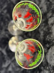 Vintage Libbey Gay Nineties Brass Band Parade Tall Cocktail Glass Set Of 2 1960s