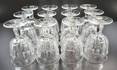 12 Noritake Provincial Clear Wine Glasses Set Vintage Elegant Panel Stemware Lot