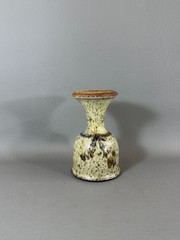Vintage Studio Art Pottery Goblet Chalice Signed Jones Speckled Glaze Cup