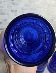 Vintage 6 Retro FRANCESINHO Brazil Cobalt Blue 4.5” Tumblers Glasses 10 Ounce