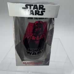 Star Wars Lucas Film Darth Vader Dark Side Glass Ware 16 Oz Capacity New In Box