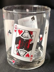 Poker Double Old Fashion Whiskey Lowball Glasses – Set of Four
