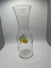 Libbey Clear Glass Juice Carafe Lemon VINTAGE Breakfast Decanter