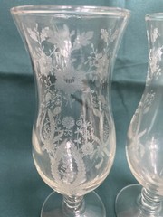 Beer Glasses PRELUDE Martinsville Viking Ball Stem Clear Etch 8-1/4″ Set Of 2