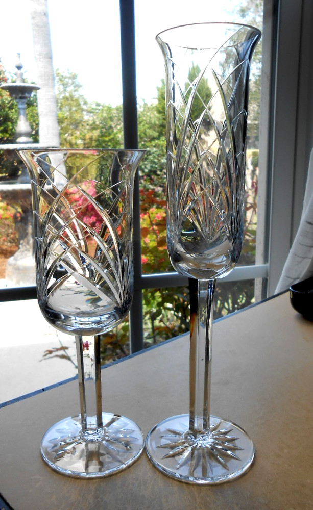 Clarenbridge Irish Cut Crystal Wine & Champagne Glasses 2 Piece