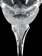 Cristal de Sevres Crystal Butterfly Goblet 6 Available HM Hanae Mori 7.5″ France
