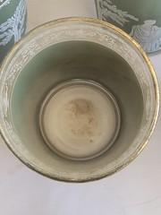 17 Jeanette Green Hellenic Grecian Wedgwood 5″ Tumblers Bar Ware w Serving Bowl