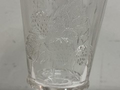 Antique EAPG Dalzell Glass Clear Strawberry & Currant Set of 5 Goblets