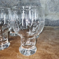 Vintage Federal Glass Retro MCM Clear Hollow Stem 16 Oz. Beer or Soda Glass