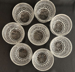 Anchor Hocking Wexford Old Fashioned Rock Glasses Diamond Glass VTG Set of 8