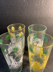 Set of 4 Deus Major Columna Colonial Estate Highball Glasses 6 1/4″ 14oz