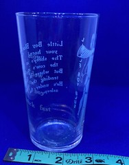Little Boy Blue Nursery Rhyme Child’s Drinking Glass Clear w/ Blue Pyro
