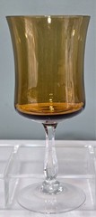 1970s Vintage NORITAKE AMBER Rainbow/Rhythm Crystal Iced Tea/Water Goblet 7”x 3″