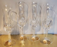 Set Champagne FLUTE GLASSES 6oz ECHT NACHTMANN BLEIKRISTALL BAVARIA GERMANY 24%