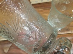 Set Of 4 Vintage Tiara Ponderosa Pine Clear Wine Goblets 4.5» mint